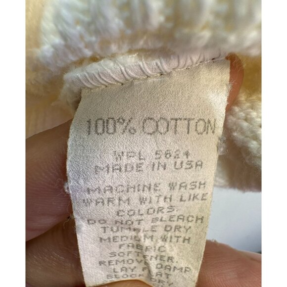 Frankenmuth Woolen Mill Womens Grannycore Sweater Size L Cream Pink Floral Embro - Picture 4 of 10